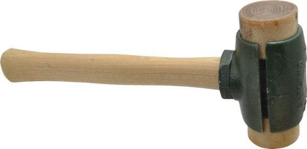 Garland - 4 Lb Head 2" Face Rawhide Split Head Hammer - Wood Handle - Benchmark Tooling