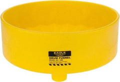 Eagle - 7" High x 18" Diam, Polyethylene, Drum Funnel - 30 to 55 Gal Drum/Pail Capacity - Benchmark Tooling