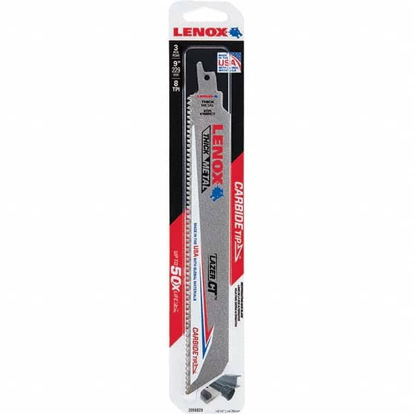 Lenox - Reciprocating Saw Blades Blade Material: Carbide Blade Length (Inch): 9 - Benchmark Tooling