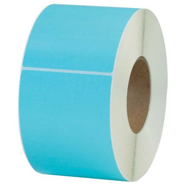 Value Collection - Pack of 4 Rolls, 1,000 Labels per Roll, 4" x 6" Light Blue Topcoated Facestock Thermal Labels - Benchmark Tooling