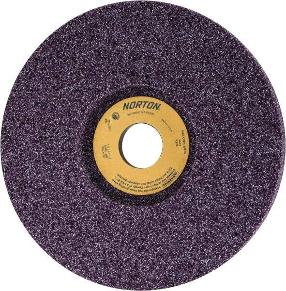 Norton - 7" Diam x 1-1/4" Hole x 1" Thick, I Hardness, 80 Grit Surface Grinding Wheel - Aluminum Oxide, Type 5, Medium Grade, 3,600 Max RPM, Vitrified Bond, One-Side Recess - Benchmark Tooling