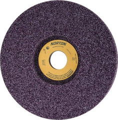 Norton - 7" Diam x 1-1/4" Hole x 1" Thick, I Hardness, 80 Grit Surface Grinding Wheel - Aluminum Oxide, Type 5, Medium Grade, 3,600 Max RPM, Vitrified Bond, One-Side Recess - Benchmark Tooling