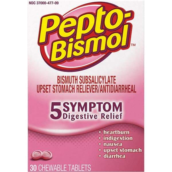 Pepto-Bismol - Original Flavor Medi-First Pain Relief Chewables - Antacids & Stomach Relief - Benchmark Tooling