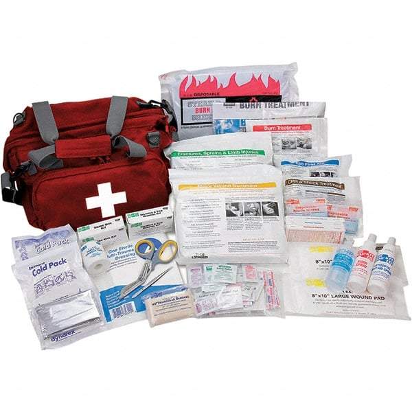 Pac-Kit - 112 Piece, 2 Person, Multipurpose/Auto/Travel First Aid Kit - 14-1/2" Wide x 10" Deep x 10-1/2" High, Nylon Bag - Benchmark Tooling