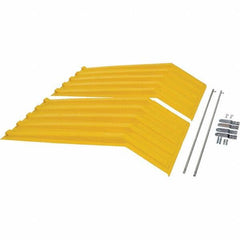 Vestil - Yellow Polypropylene Self-Dumping Hopper Poly Lid - Use with Dumpers - Benchmark Tooling