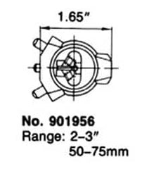 Mitutoyo - 2 to 3" Bore Gage Measuring Head - Replacement Head for 545-136S, Bore Gages 06253595, 06253538, 06253470 - Benchmark Tooling