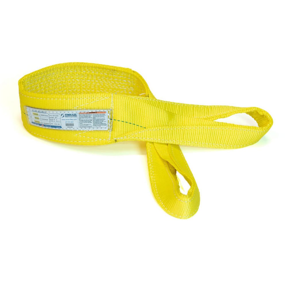 Slings & Tiedowns (Load-Rated); Sling Type: Eye & Eye; Length (Feet): 18; Vertical Capacity (Lb.): 16500; Choker Capacity (Lb.): 13200; Width (Inch): 6; Basket Capacity (Lb.): 33000; Eye Type: Twisted Eye; Sling Material: Polyester; Sling Width: 6 in; Eye