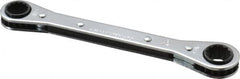Proto - 1/2" x 9/16" 12 Point Ratcheting Box Wrench - Double End, 1-5/8" Head Diam x 1/2" Head Thickness, 6-3/4" OAL, Steel, Chrome Finish - Benchmark Tooling