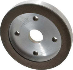 Norton - 6" Diam, 1-1/4" Hole Size, 3/4" Overall Thickness, 120 Grit, Type 6 Tool & Cutter Grinding Wheel - Fine Grade, Diamond, R Hardness, Resinoid Bond - Benchmark Tooling