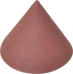 Superior Abrasives - 1-1/2" Diam 180 Grit 60° Included Angle Cone Center Lap - Aluminum Oxide, Very Fine Grade, Lock Nut Mount - Benchmark Tooling