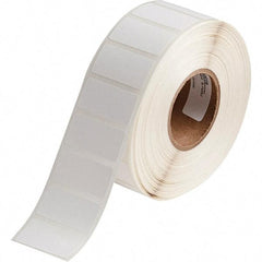 Brady - 1-1/2" Wide x 3/4" Long, White Polypropylene Inkjet Label - For BradyJet J2000 - Benchmark Tooling