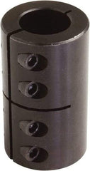 Climax Metal Products - 1-1/4" Inside x 2-1/16" Outside Diam, One Piece Split Clamping Collar - 3-1/4" Long - Benchmark Tooling