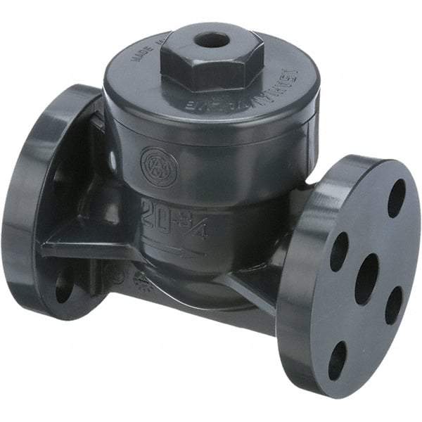 Asahi/America - 2-1/2" PVC Check Valve - Spring Check, Flanged, 150 WOG - Benchmark Tooling