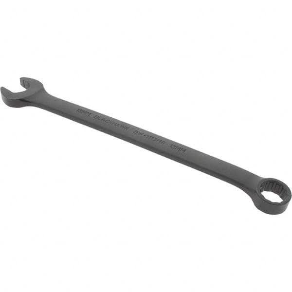 Blackhawk by Proto - 13mm 12 Point Offset Combination Wrench - 15° Offset Angle, 7.91" OAL, Steel, Black Finish - Benchmark Tooling