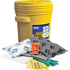 Brady SPC Sorbents - 17 Gal Capacity Oil Only & Universal Spill Kit - 20 Gal Polyethylene Drum - Benchmark Tooling