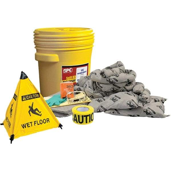 Brady SPC Sorbents - 17 Gal Capacity Universal Spill Kit - 20 Gal Polyethylene Drum - Benchmark Tooling