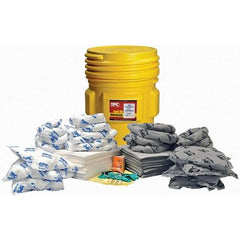 Brady SPC Sorbents - 65 Gal Capacity Oil Only & Universal Spill Kit - 65 Gal Polyethylene Drum - Benchmark Tooling