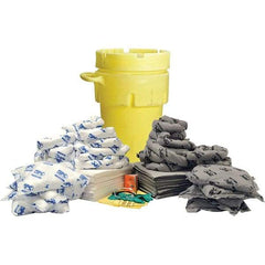 Brady SPC Sorbents - 77 Gal Capacity Oil Only & Universal Spill Kit - 95 Gal Polyethylene Drum - Benchmark Tooling