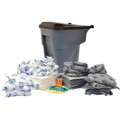 Brady SPC Sorbents - 65 Gal Capacity Oil Only & Universal Spill Kit - 65 Gal Polyethylene Drum - Benchmark Tooling