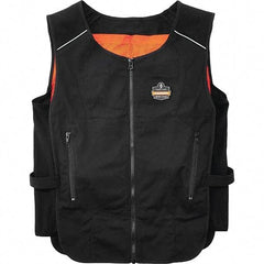 Ergodyne - Size L/XL, Black Cooling Vest - 40 to 52" Chest, Zipper, Poly-Cotton - Benchmark Tooling