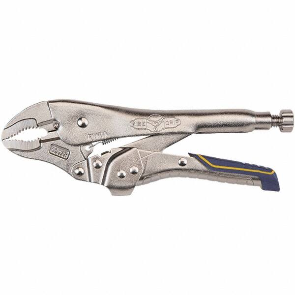 Irwin - Locking Pliers Plier Type: Locking Pliers Jaw Style: Long Nose Curved w/Wire Cutter - Benchmark Tooling