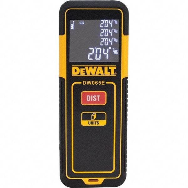 DeWALT - Laser & Ultrasonic Distance Finders Type: Laser Maximum Distance (Feet): 65.00 - Benchmark Tooling