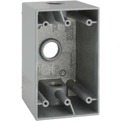 Hubbell-Raco - 4.56 x 2.811 x 2.807" Aluminum Rectangular Weather Resistant Outlet Box - Benchmark Tooling