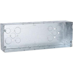 Hubbell-Raco - 4-1/2 x 12-1/4 x 2-1/2" Steel Rectangular Device Box - Benchmark Tooling