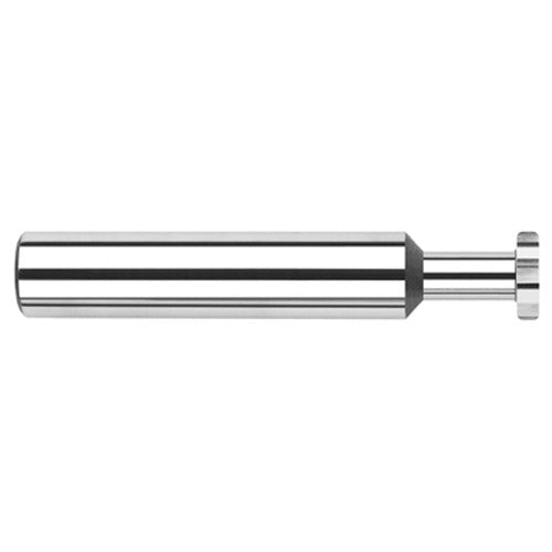 0.2500″ (1/4″) Cutter Diameter × 0.0100″ Radius × 0.0620″ (1/16″) Width × 0.1250″ (1/8″) Neck Length Carbide Corner Radius Deep Keyseat Cutter, 6 Flutes - Exact Industrial Supply