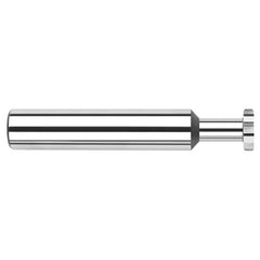 0.2500″ (1/4″) Cutter Diameter × 0.0100″ Radius × 0.0620″ (1/16″) Width × 0.1250″ (1/8″) Neck Length Carbide Corner Radius Deep Keyseat Cutter, 6 Flutes - Exact Industrial Supply