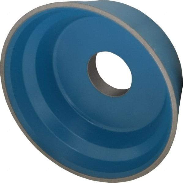 Norton - 5" Diam, 1-1/4" Hole Size, 1-3/4" Overall Thickness, 120 Grit, Type 11 Tool & Cutter Grinding Wheel - Fine Grade, Diamond, R Hardness, Resinoid Bond - Benchmark Tooling