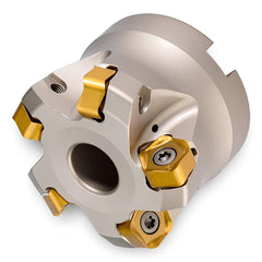 Indexable High-Feed Face Mills; Minimum Cutting Diameter: 1.3500 in; Maximum Cutting Diameter: 2.0000 in; Maximum Depth Of Cut: 0.1180 in; Arbor Hole Diameter (mm): 0.75; Compatible Insert Size Code: 1006; Maximum Ramping Angle: 2.5  ™; Series: DP6P; Cutt