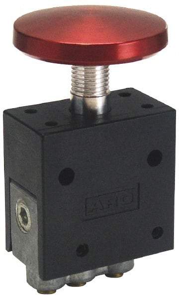 ARO/Ingersoll-Rand - 3 Way, Palm Button Valve - Spring Return, 7-1/2 CFM, 1.9 CV Rate - Benchmark Tooling