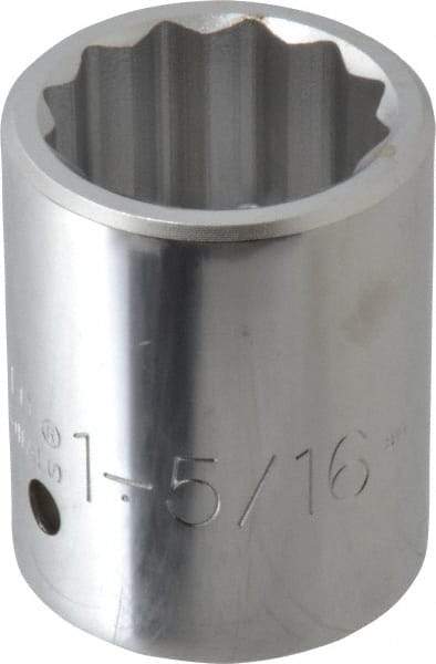 Proto - 1-5/16", 1" Drive, Standard Hand Socket - 12 Points, 2-21/32" OAL - Benchmark Tooling