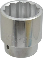 Proto - 2", 1" Drive, Standard Hand Socket - 12 Points, 3-7/16" OAL, Chrome Finish - Benchmark Tooling