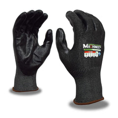 Puncture-Resistant Gloves:  Size  X-Large,  ANSI Cut  A5,  ANSI Puncture  3,  Polyurethane,   ™HPPG ™ High Performance Polyethylene Graphene Black,  Palm & Fingertips Coated,  Engineered Yarn Lined,  High Performance Polyethylene Graphene (HPPG) Back,  Po