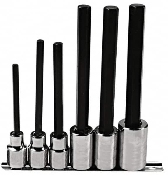 Proto - 6 Piece 1/2" Drive Inch Hex Bit Socket Set - 1/4 to 5/8" Hex - Benchmark Tooling