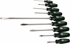 SK - 9 Piece Phillips & Slotted Screwdriver Set - Bit Sizes: Philips #0 to #2 - Benchmark Tooling