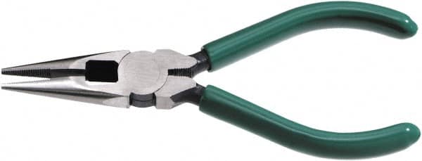 SK - 6-1/2" OAL, 3-1/2" Jaw Length x 5/8" Jaw Width, Long Nose Side Cutting Chain Nose Pliers - Benchmark Tooling