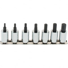 SK - 7 Piece 3/8" Drive Inch Hex Bit Socket Set - 1/8 to 3/8" Hex - Benchmark Tooling