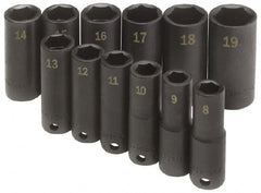 SK - 12 Piece 3/8" Drive Deep Well Impact Socket Set - Benchmark Tooling