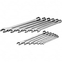 SK - 13 Piece, 1/4 to 1", Combination Wrench Set - Inch System of Measurement, Chrome Finish - Benchmark Tooling