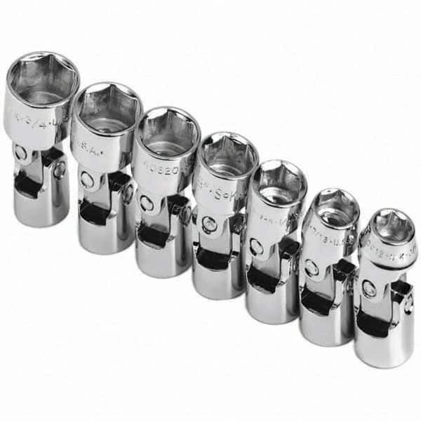 SK - 3/8" Drive Standard Socket Set - 3/8 to 3/4", Inch Measurement Standard - Benchmark Tooling