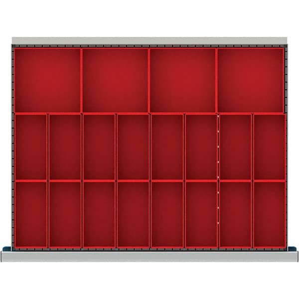 LISTA - 20-Compartment Drawer Divider Layout for 3.15" High Drawers - Benchmark Tooling