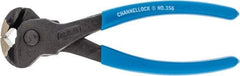 Channellock - 6" OAL, End Cutting Pliers - 11/32" Jaw Length x 1-3/8" Jaw Width, Plastic Dipped Handle - Benchmark Tooling