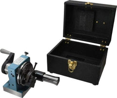 Harig - 5C Compatible, 24 Increment, Horizontal Combination V-Block & Collet Indexer - 3" High Center, 1" Max Collet Capacity, 4" Wide x 3-1/2" Deep Base, 5-5/8" Overall Height, Manual & Motorized Operation - Benchmark Tooling