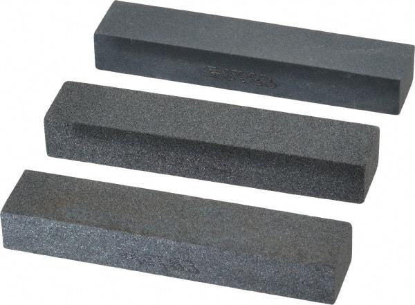 Norton - 3-1/2" Long x 3/4" Wide x 1/2" Thick, Sharpening Stone - Coarse, Medium, Fine Grade - Benchmark Tooling