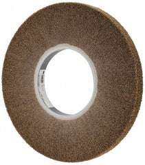 3M - 12" Diam Aluminum Oxide Cutting, Polishing Flap Wheel - 5" Hole, 1" Wide, Density 7, Nonwoven, Medium Grade, 2,700 Max RPM - Benchmark Tooling