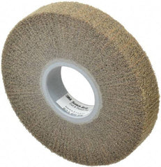 3M - 6" Diam Aluminum Oxide Cutting, Polishing Flap Wheel - 2" Hole, 1" Wide, Density 7, Nonwoven, Medium Grade, 4,000 Max RPM - Benchmark Tooling