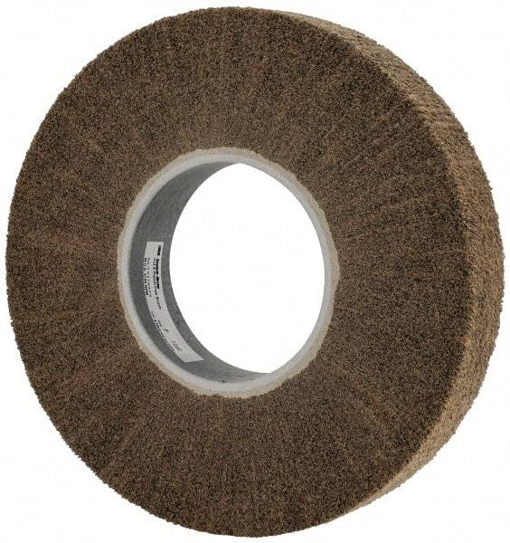 3M - 12" Diam Aluminum Oxide Cutting, Polishing Flap Wheel - 5" Hole, 2" Wide, Density 7, Nonwoven, Medium Grade, 3,400 Max RPM - Benchmark Tooling